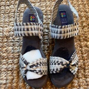 Zee‎ Alexis Monochrome Checkered Sandals